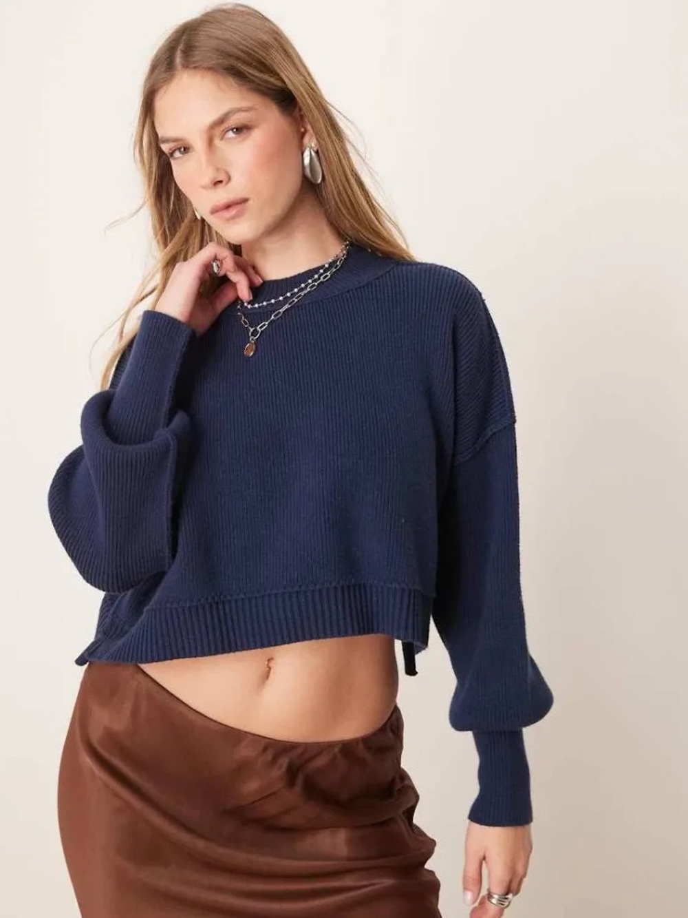 Free People Easy Cropped Sweater